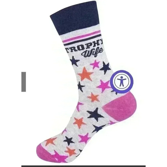 New Funatic - Trophy Wife Socks Funny Spouse Anniversary Marriage Her - Picture 2 of 5
